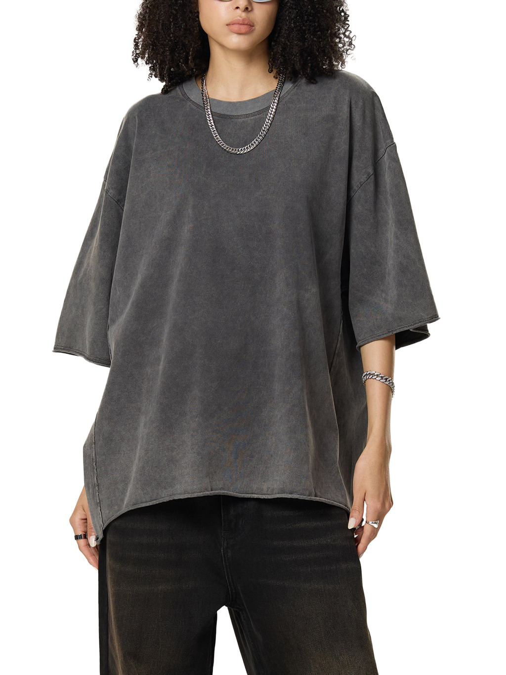 Snow Washed Raw Edge Boxy T-Shirt – Vintage Streetwear | Tapstitch-11